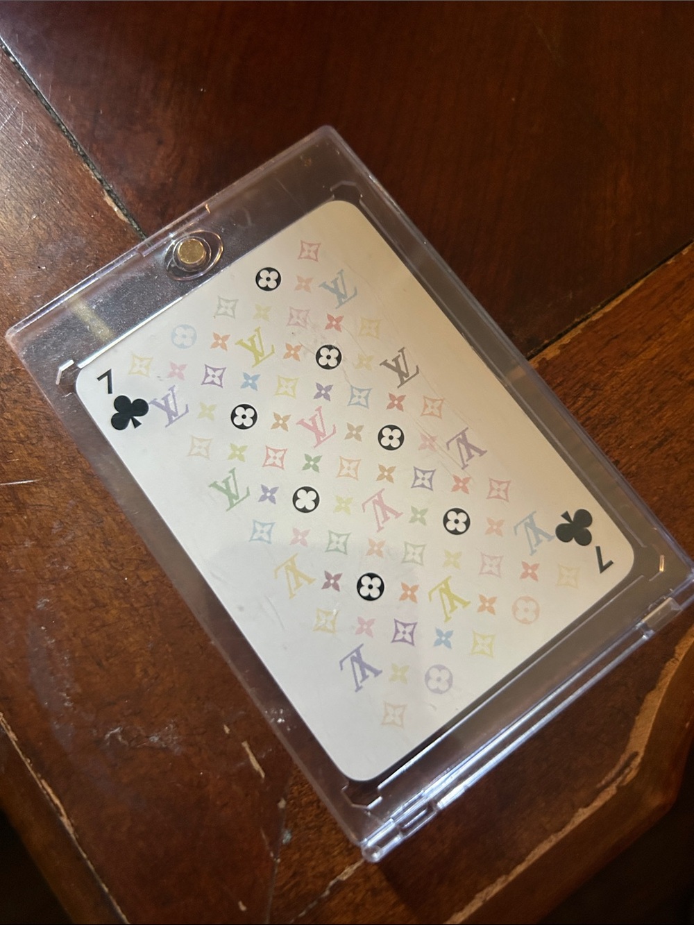 Louis Vuitton White Card with Multicolor Monogram Motifs - Picture 2 of 4